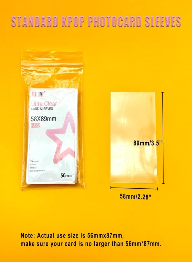 Neffliwe 100 Pcs Photocard Sleeves 58x89mm Clear Polypropylene Photo Card Protector for Albums Photocards, No PVC and Acid Free (50Pcs x2 Pack) - Image 3